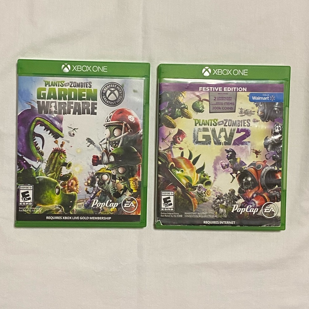 XBOX ONE GAME PLANTS VS. ZOMBIE GARDEN WARFARE AND GW2